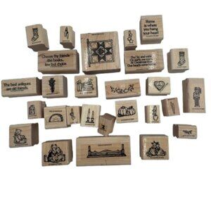 New Stampin Up! Lot of 27 Decorative Crafting Stamps  - Various Themes